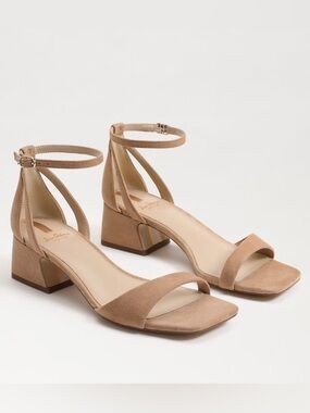 Sam Edelman Wilson Kitten Heel • Ankle-Strap Block Heel Sandals • Size 7 • EUC